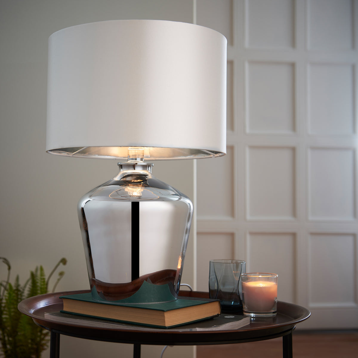 Gallery Direct Waldorf Table Lamp, styled in a room setting