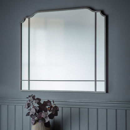 Gallery Direct Wardour Overmantel Mirror displayed in a styled interior