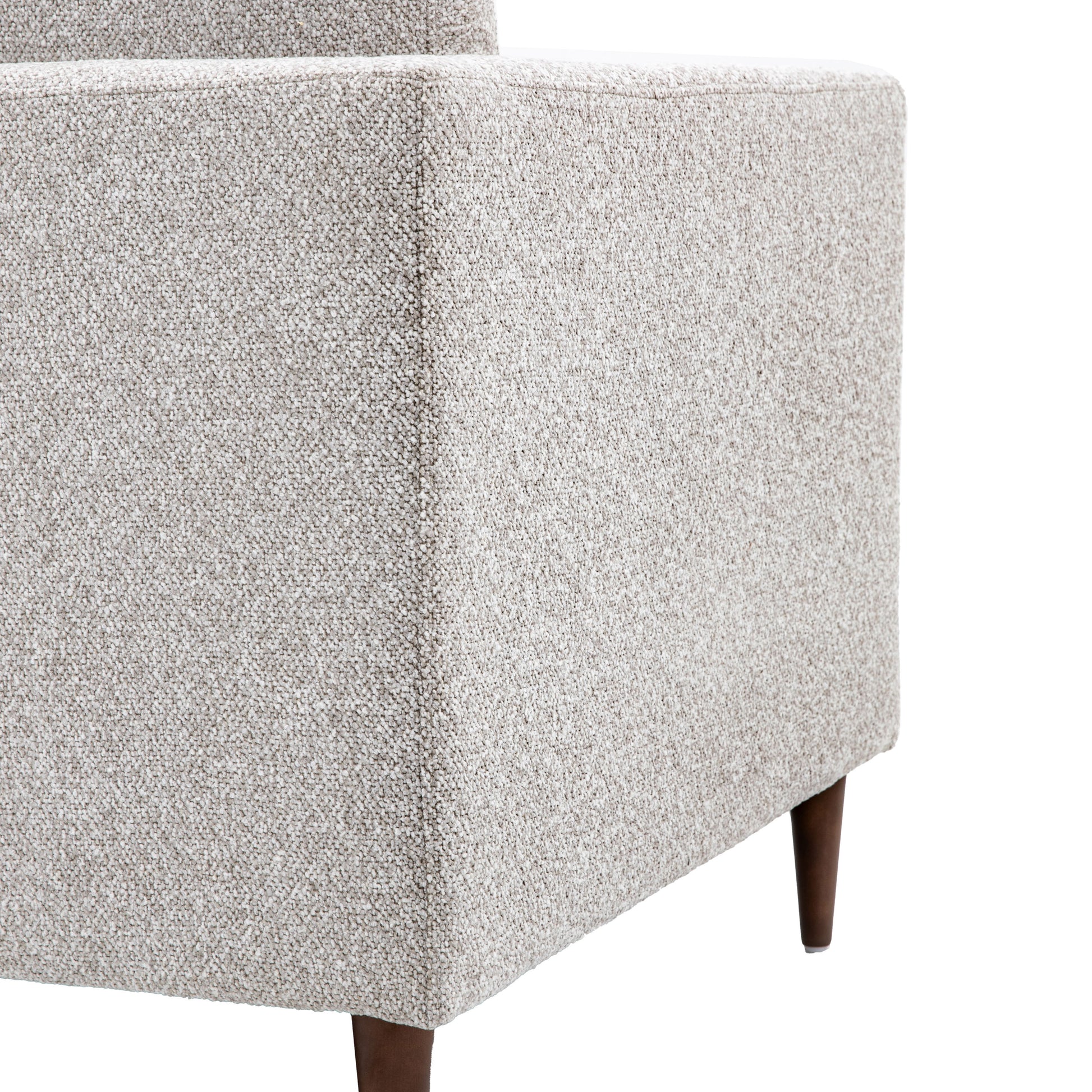 Gallery Direct Whitwell 3 Seater Sofa in Light Grey upholstery with a clean-lined silhouette and tapered wooden legs
