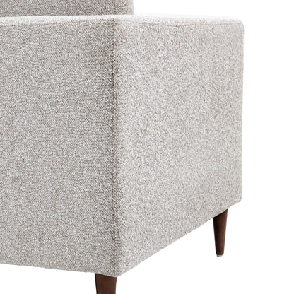 Gallery Direct Whitwell 3 Seater Sofa in Light Grey upholstery with a clean-lined silhouette and tapered wooden legs