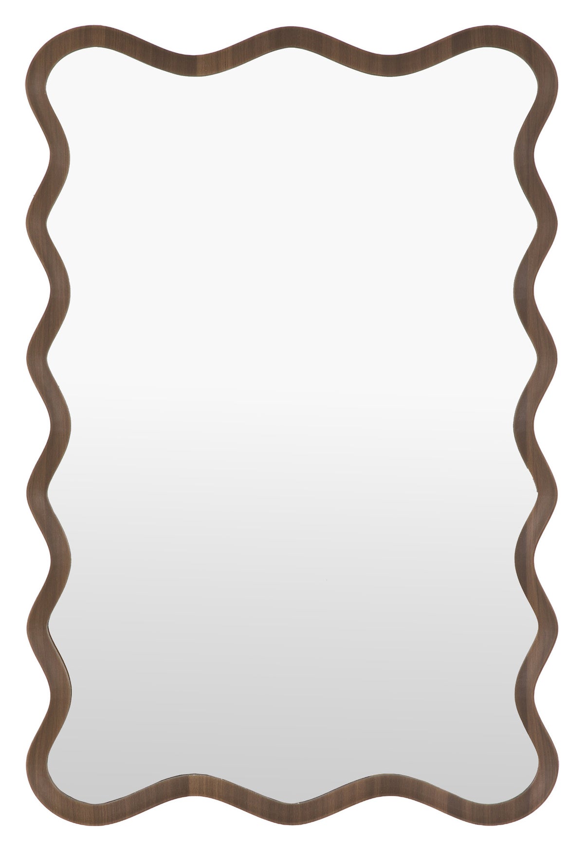Gallery Direct Wiggle Mirror Walnut, complete product view
