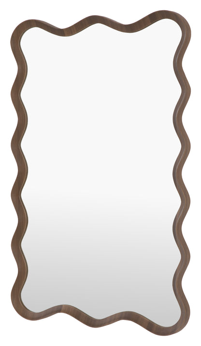 Gallery Direct Wiggle Mirror Walnut, complete product view