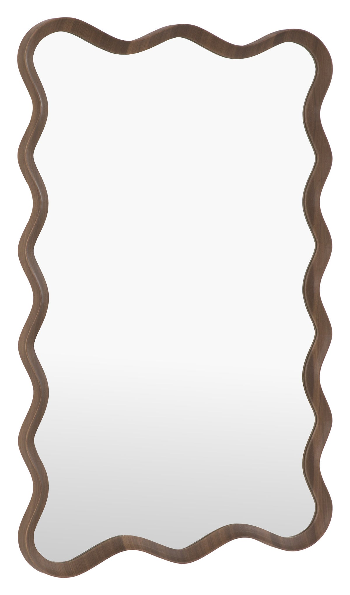 Gallery Direct Wiggle Mirror Walnut, complete product view