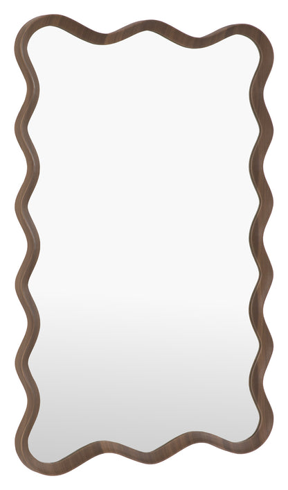 Gallery Direct Wiggle Mirror Walnut, complete product view