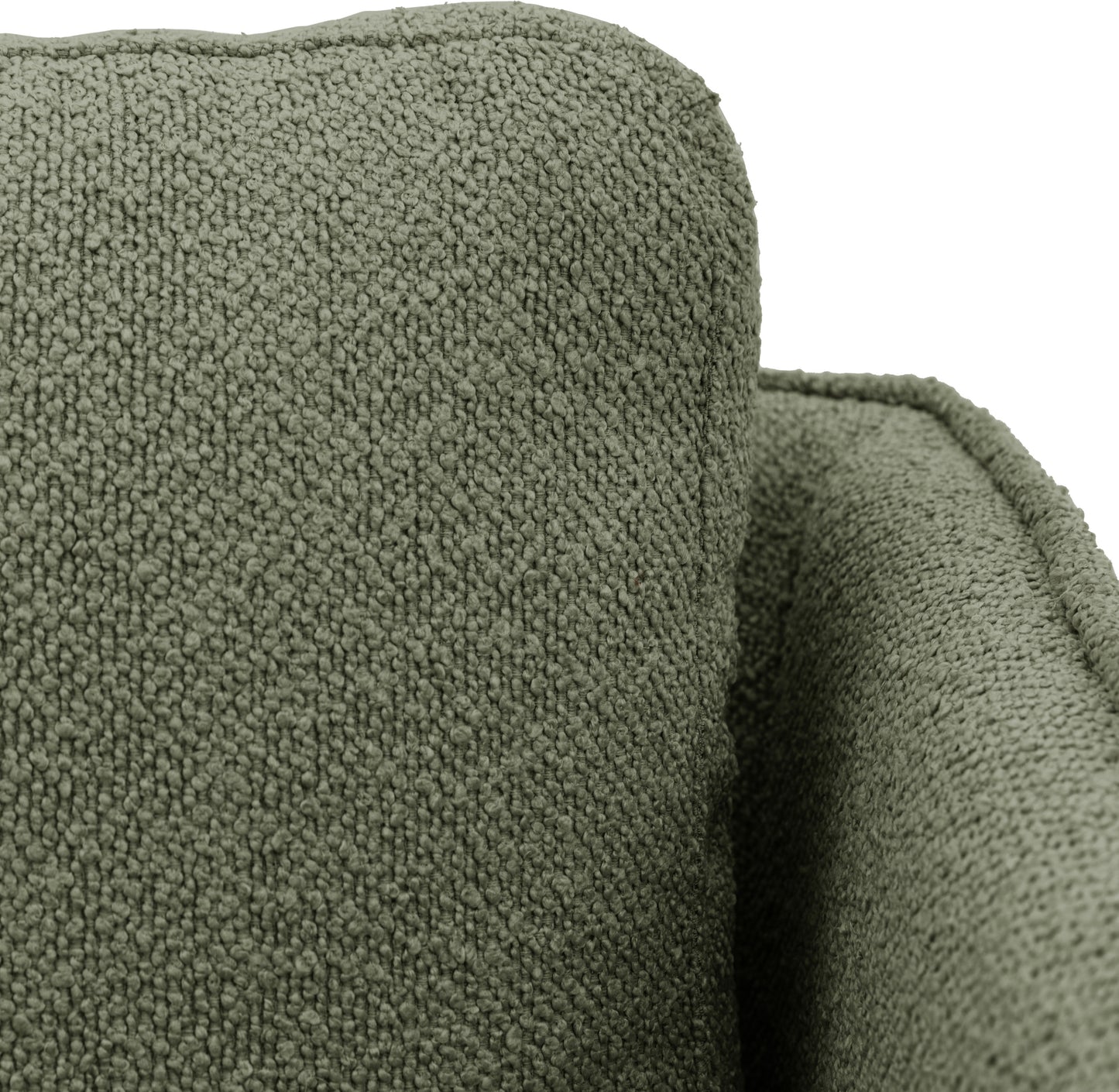 Gallery Direct Wigmore Green 3 Seater Sofa upholstered in a boucle fabric 