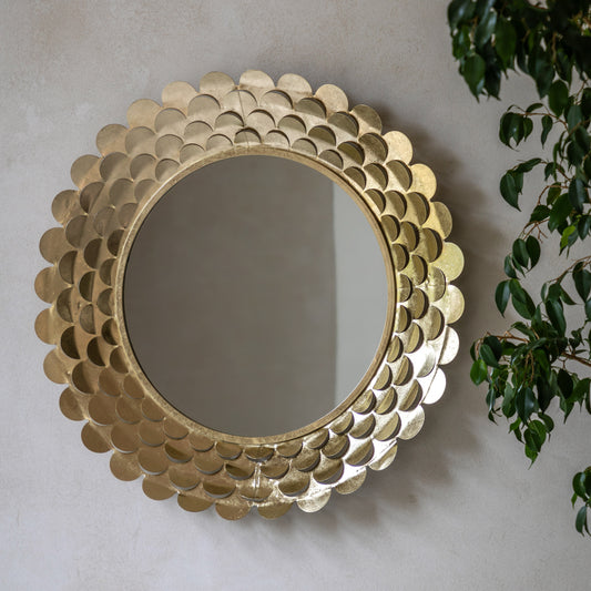Gallery Direct Windsor Round Mirror displayed in a styled interior