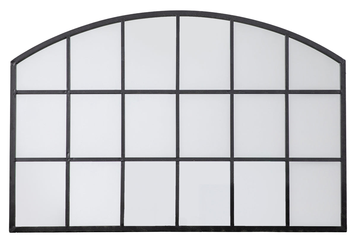 Gallery Direct Wingham Arch Mirror Black, complete product view