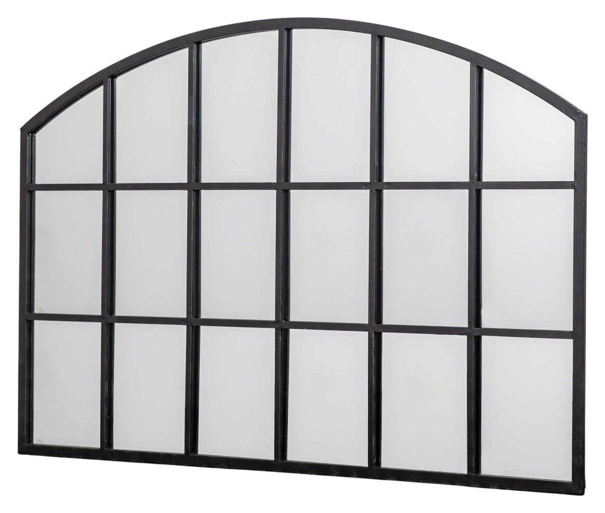 Gallery Direct Wingham Arch Mirror Black, complete product view