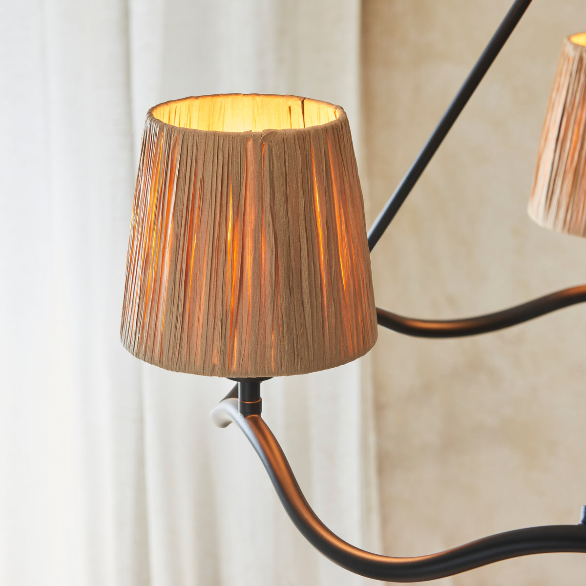 Gallery Direct Wriggle 3 Pendant Light Matt Black, close-up of the finish and design