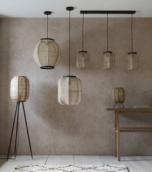 Gallery Direct Zaire Floor Light, styled in a room setting