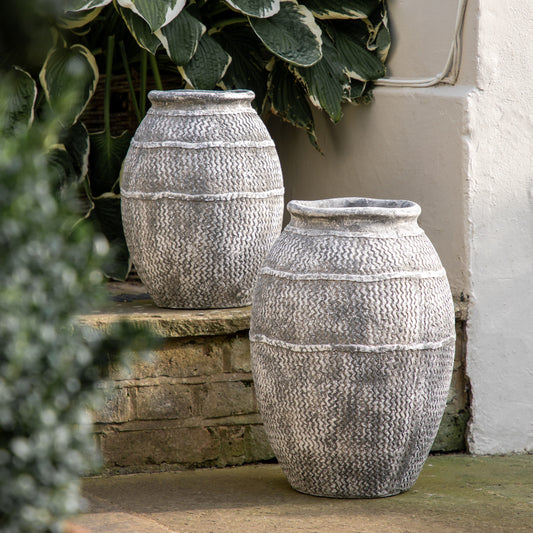 Gallery Direct Zante Vase Large Antique Grey, styled in a supplier lifestyle setting