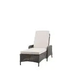 Gallery Garden Ascot Lounger has a poly rattan and aluminium frame with comfortable neutral coloured cushions