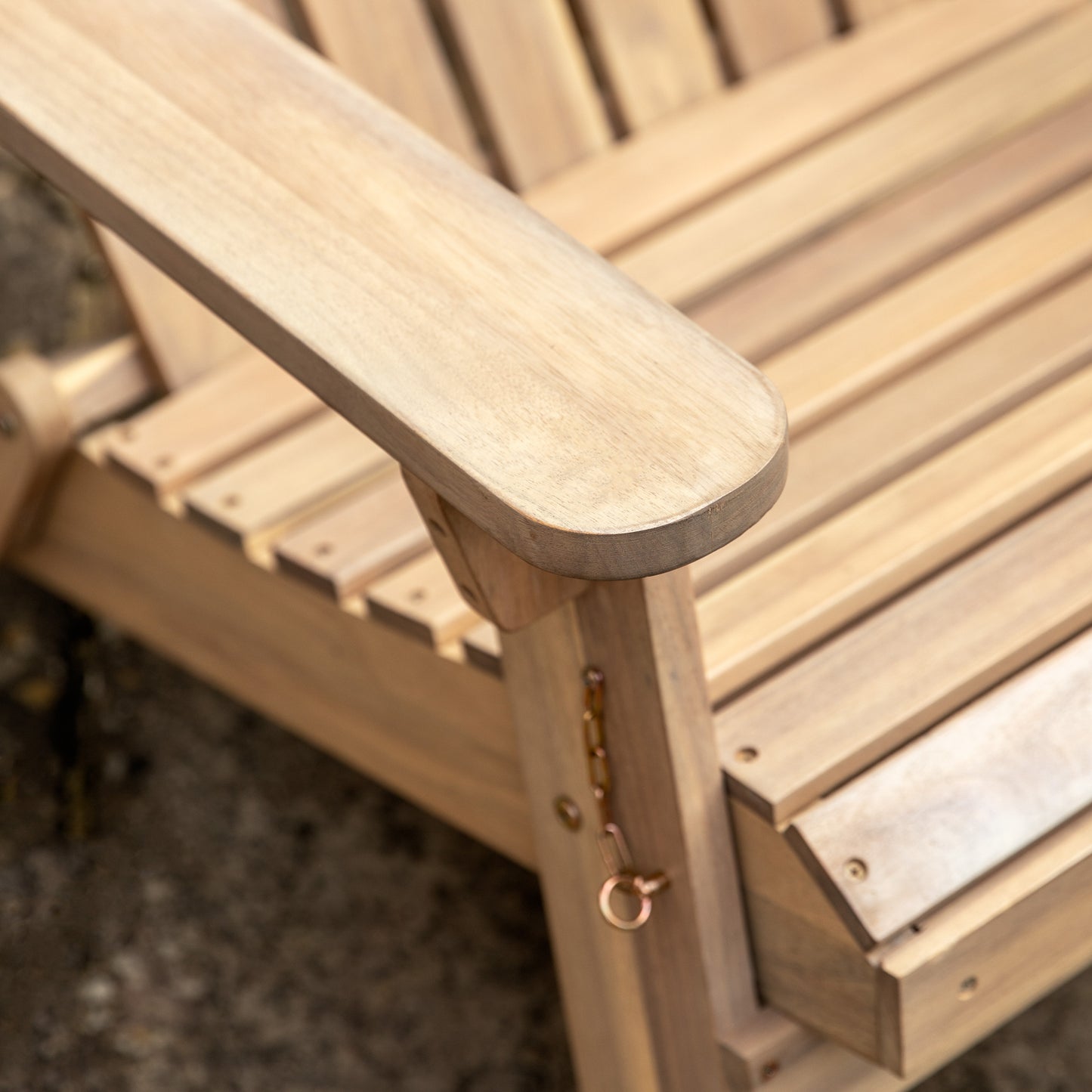 Gallery Garden Aspri Lounge Chair with Footstool crafted from solid acacia wood with a oiled finish