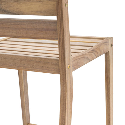 Gallery Garden Astakos High Bar Set features a bar table and 2 bar chairs with low backrest and slatted seat