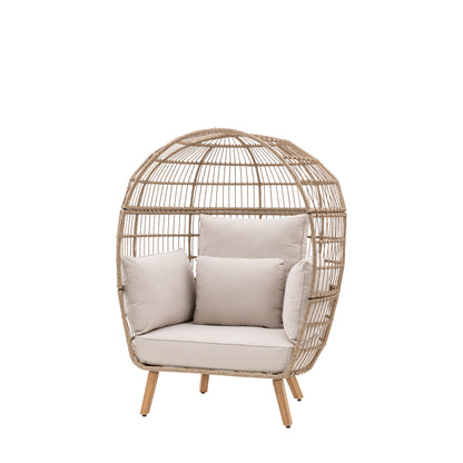 Gallery Garden Avena Egg Chair has a selection of generous padded cushions within its open wickerwork frame