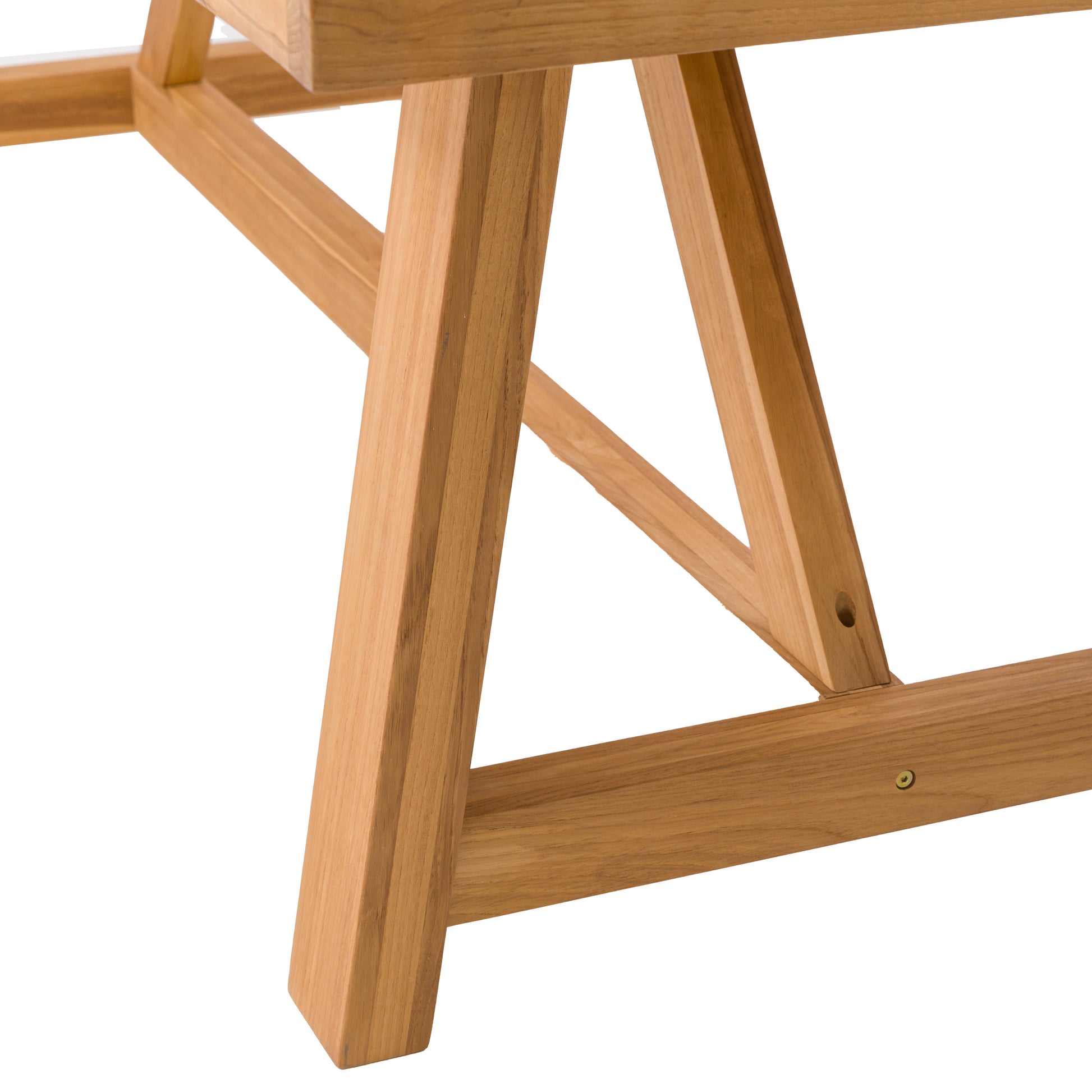 Gallery Garden Chatsworth Dining Table crafted from a premium teak wood with a trestle style base