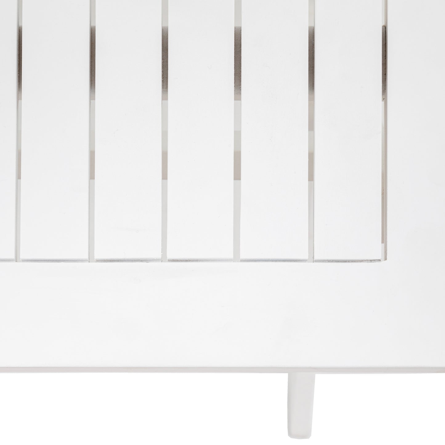 Gallery Garden Lindos Foldaway 4 Seater Dining Set in White with a slatted table top and 4 chairs