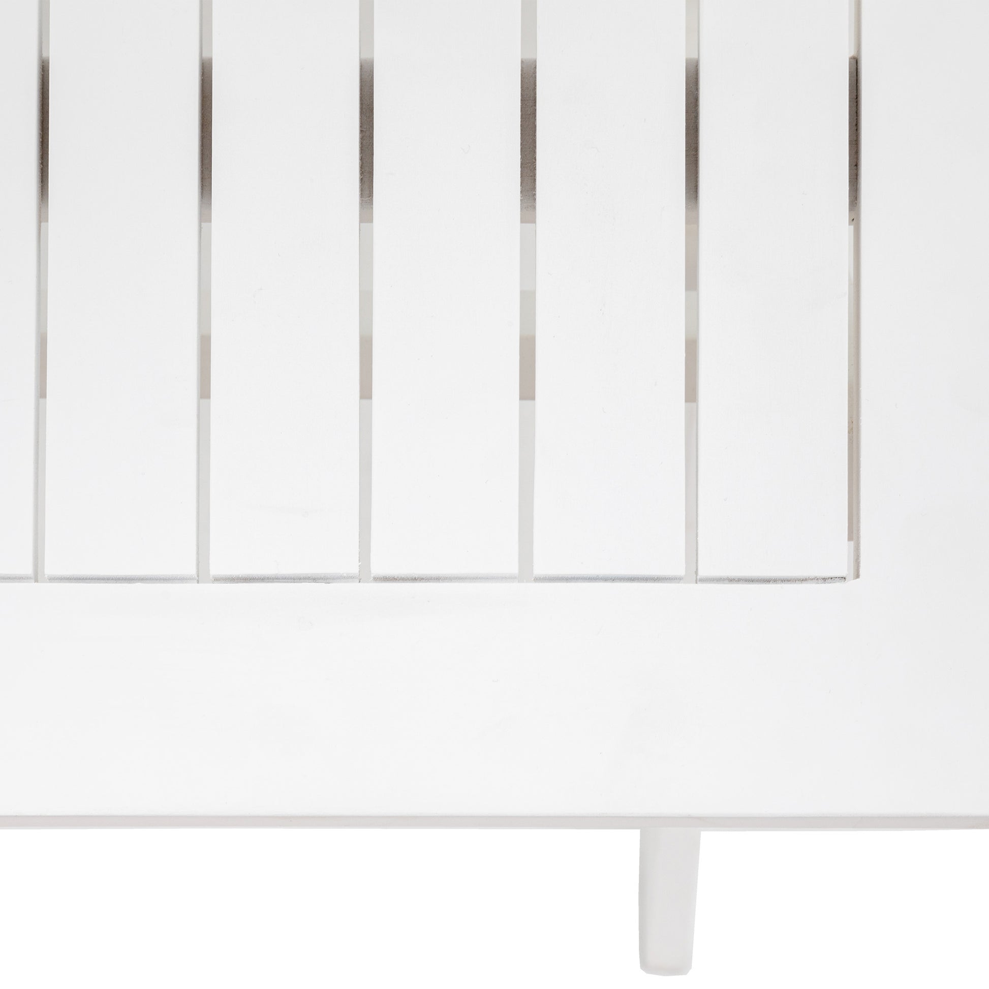 Gallery Garden Lindos Foldaway 4 Seater Dining Set in White with a slatted table top and 4 chairs