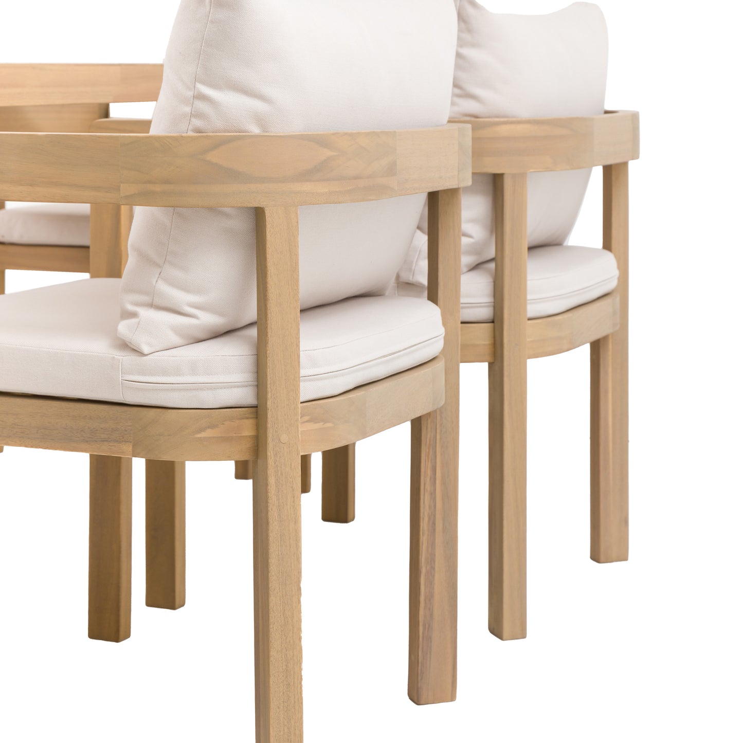 Gallery Garden Madeira Dining Set features a large dining table and 6 dining chairs with padded seat and back cushions