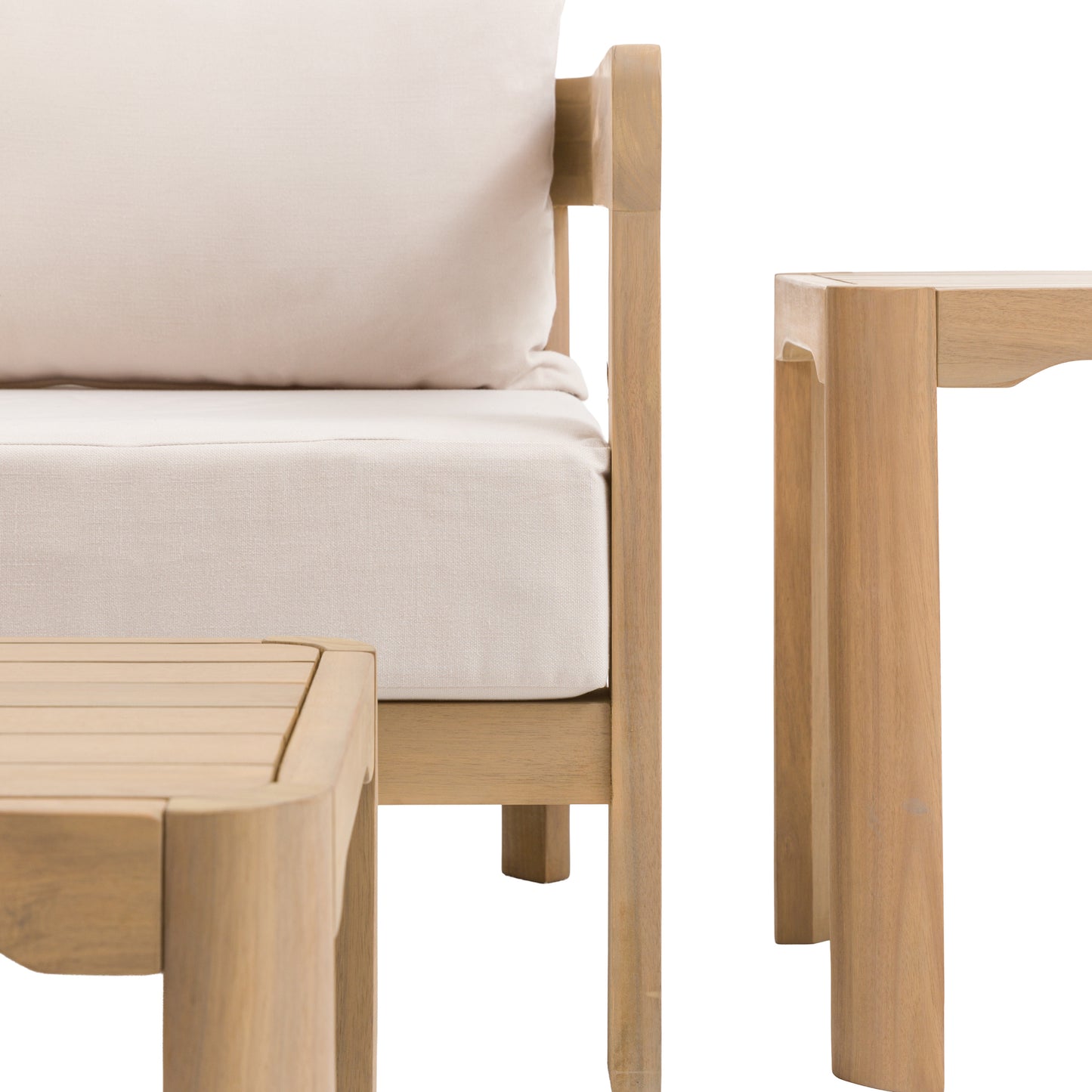 Gallery Garden Madeira Lounge Set features a coffee table, side table, 2 armchairs and a 2 seater sofa with seat pads and back rest cushions