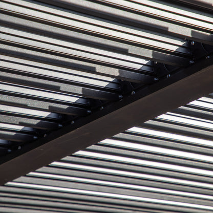 Gallery Garden Messina Pergola in Black aluminium with adjustable louvred roof system 
