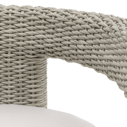 Gallery Garden Pair of Hvar Dining Chairs constructed from grey toned wicker with cut-out design