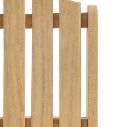 Gallery Garden Pair of Rialto Dining Chairs with slatted back and seat made from a premium acacia wood