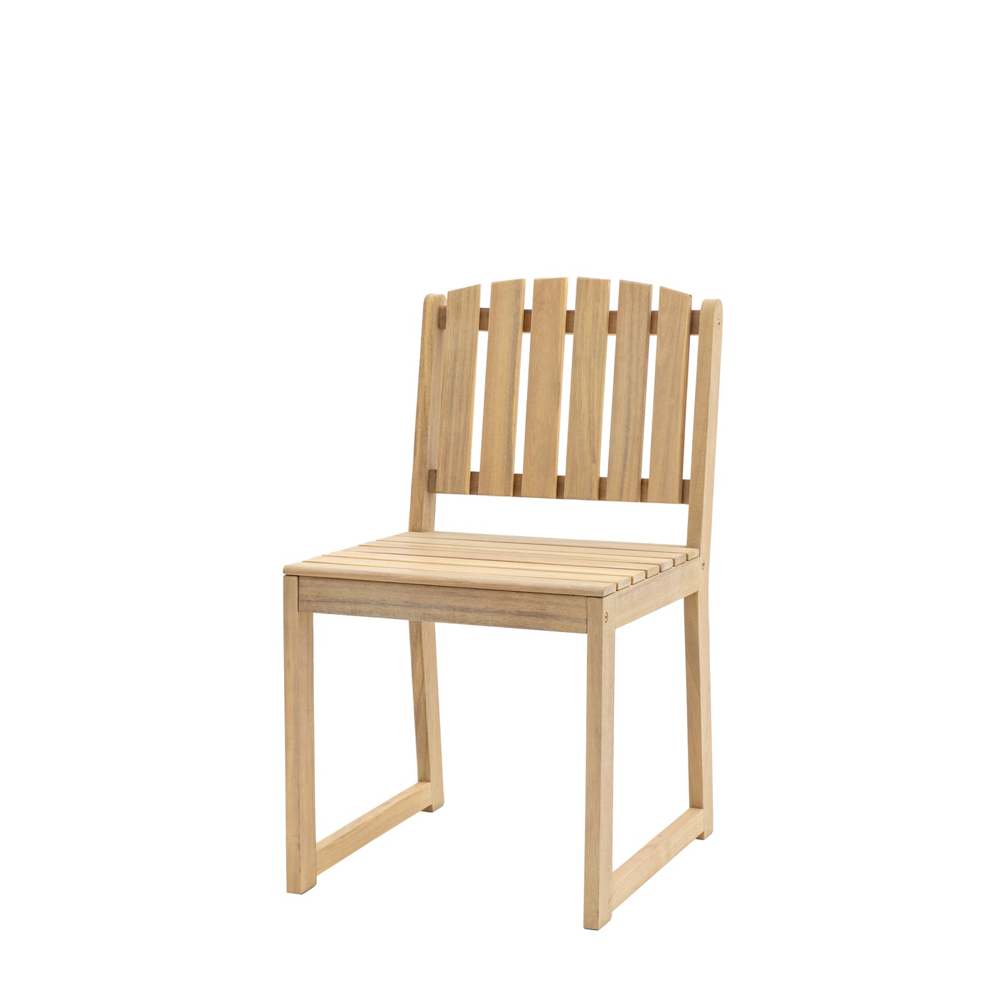 Gallery Garden Pair of Rialto Dining Chairs are constructed with a premium acacia wood frame and a slatted seat and backrest