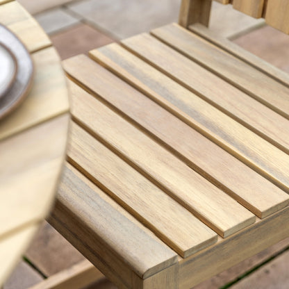 Gallery Garden Rialto Dining Chairs crafted from a premium acacia wood with slatted seat and backrest
