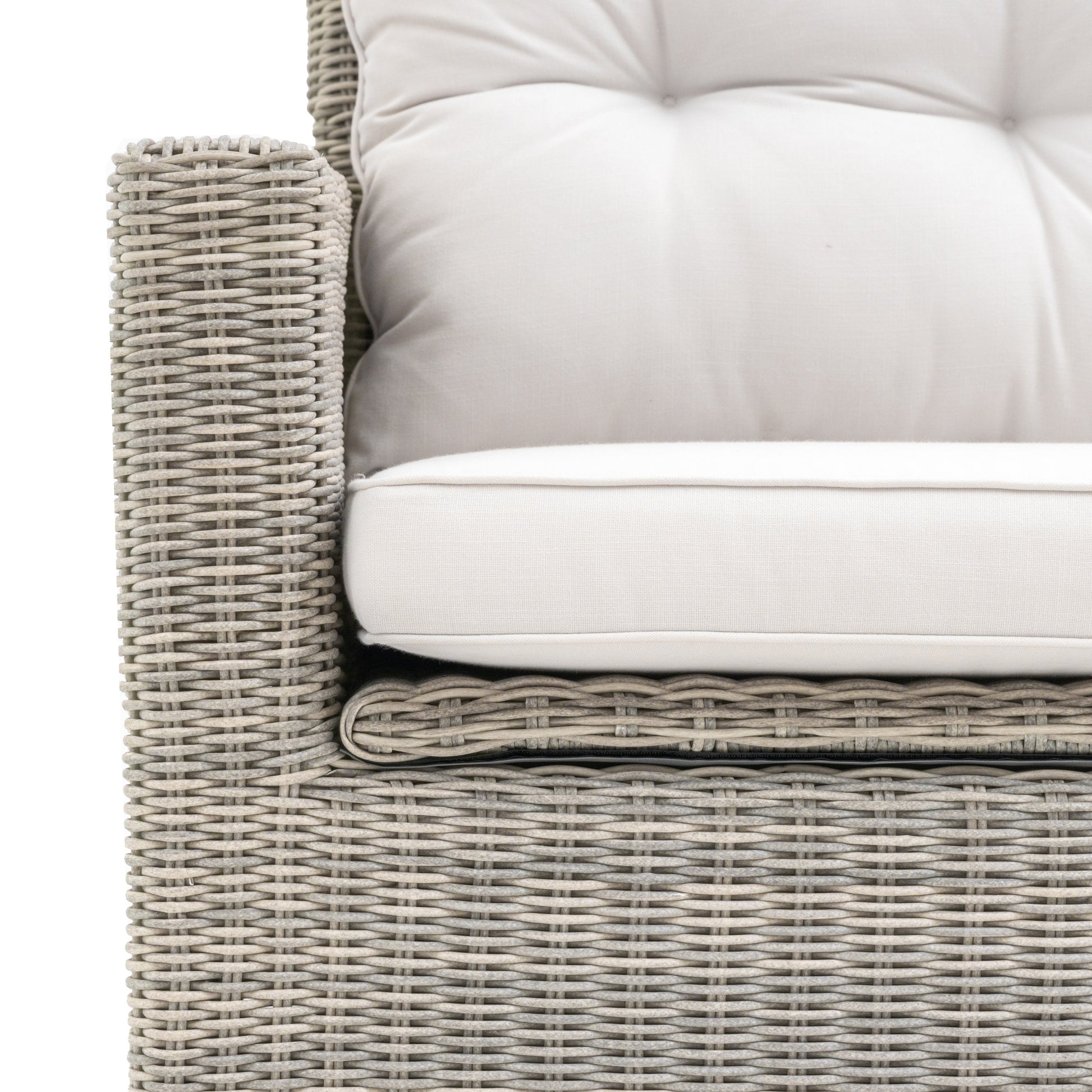 Gallery Garden Porto 2 Seat Storage Sofa constructed from PE wicker with sumptuous padded cushions