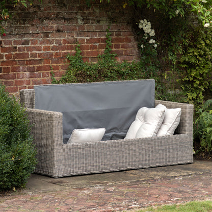 Gallery Garden Porto Storage Sofa with a lift up seat and storage compartment, constructed from a premium PE wicker