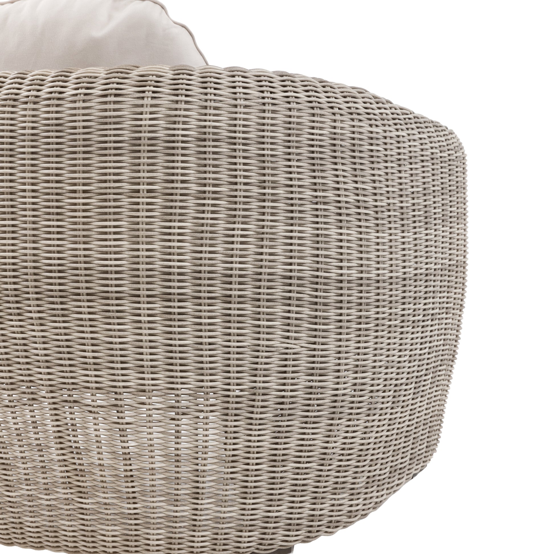 Gallery Garden Positano 2 Seater Sofa is constructed from a grey toned woven wicker curved frame