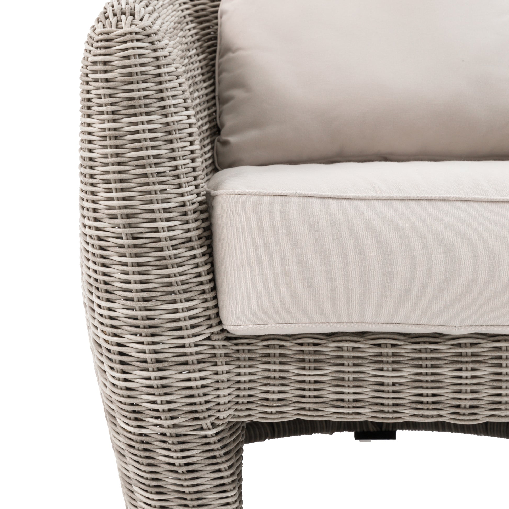 Gallery Garden Positano Armchair is crafted from hardwearing woven plastic wicker with deep foam filled cushions 