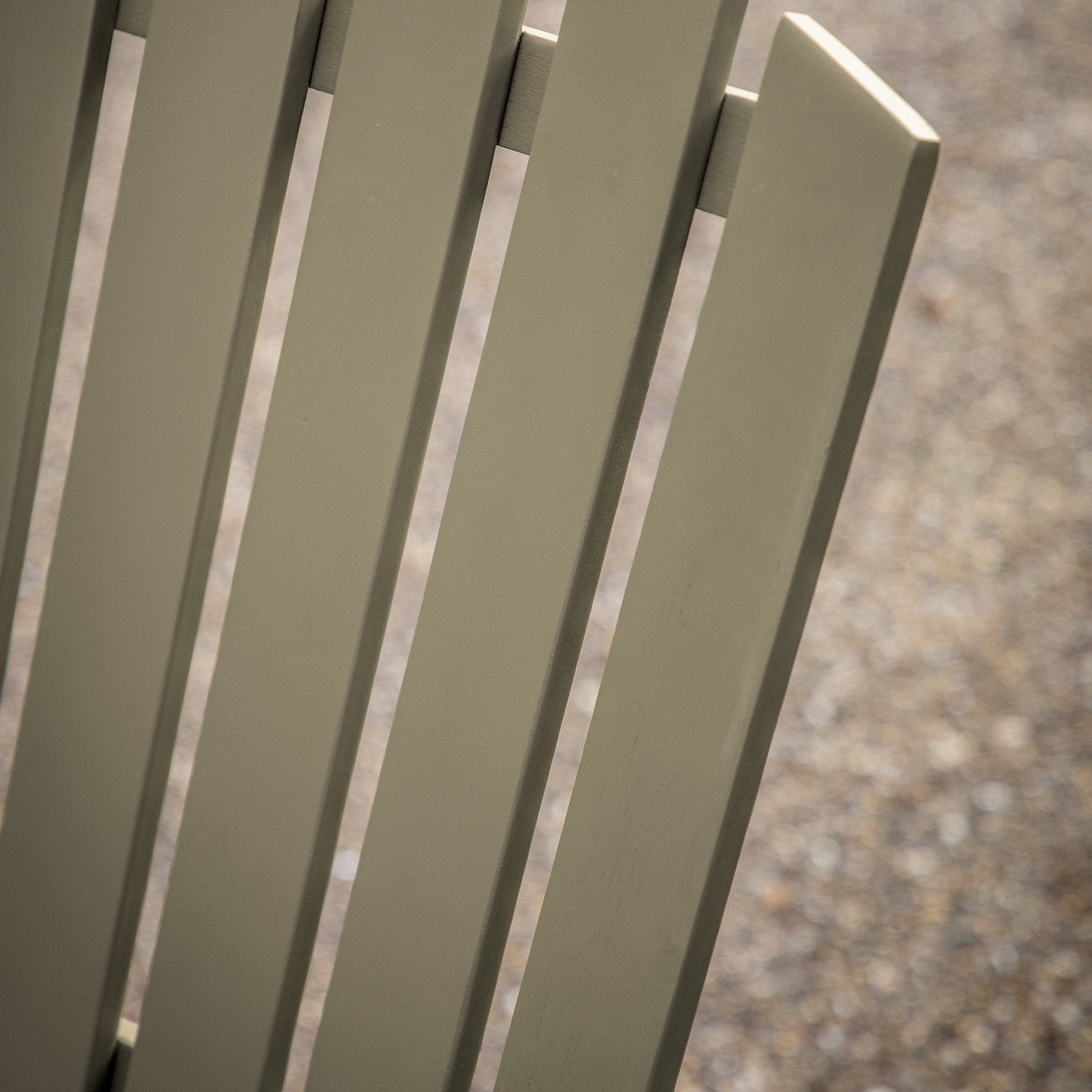 Gallery Garden Siena Lounge Chair in Grey painted acacia wood with slatted backrest and seat