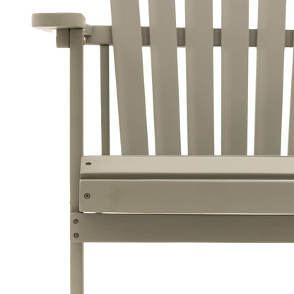 Gallery Garden Siena Lounge Chair in Grey with slatted backrest and seat