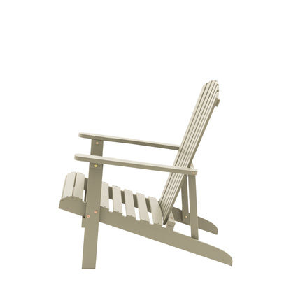 Gallery Garden Siena Lounge Chair in Grey painted wood with armrests, slatted sloped seat and backrest