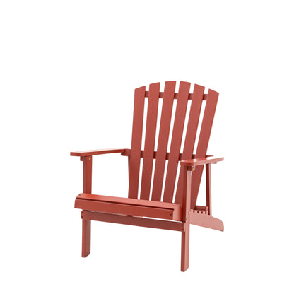 Gallery Garden Siena Adirondack Outdoor Lounge Chair in Rust colour with slatted seat and backrest