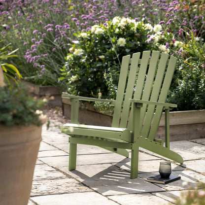 The Gallery Garden Siena Lounge Chair has a classic Adirondack style but with a contemporary appeal and colour palette, in striking Wasabi green