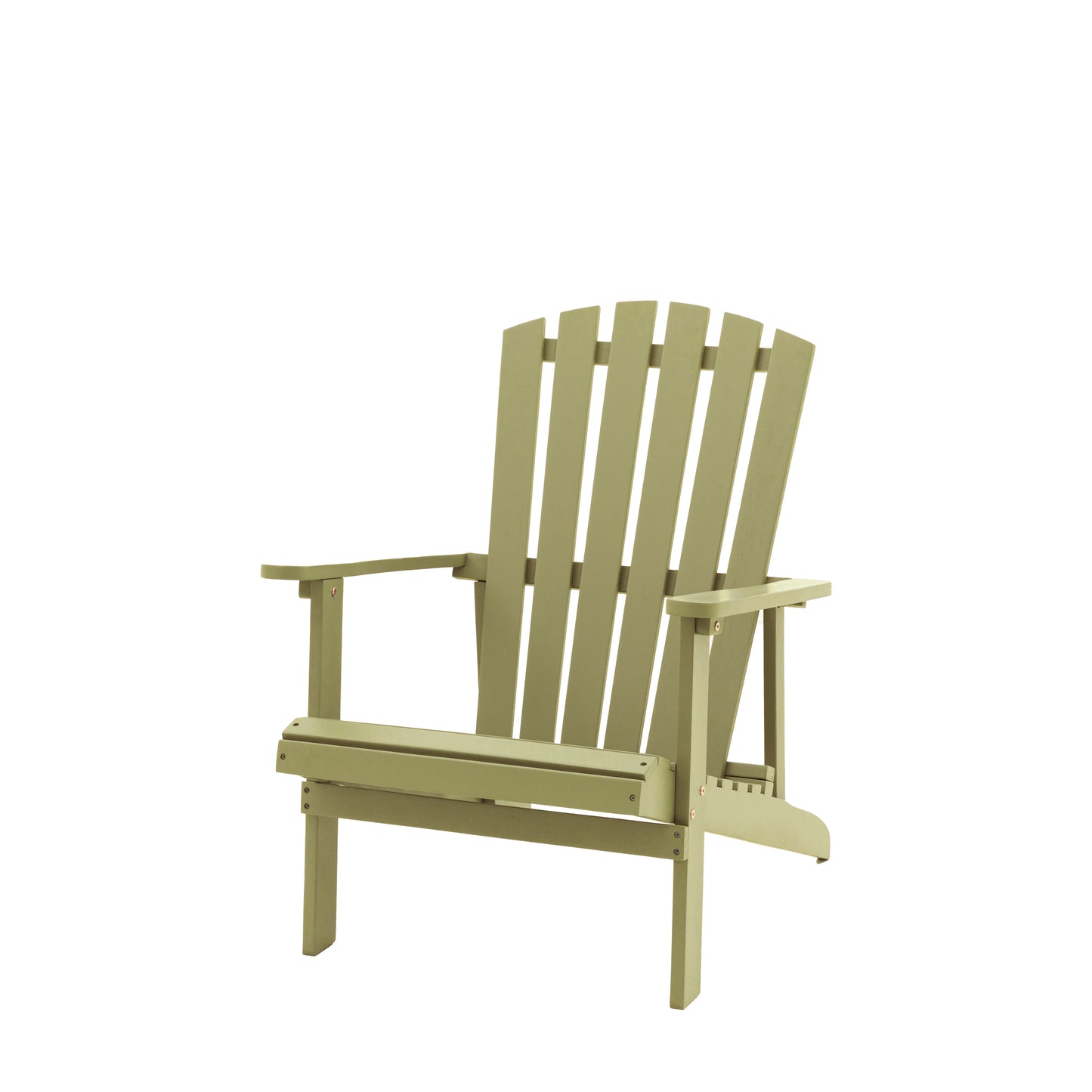 Gallery Garden Siena Lounge Chair in Wasabi is a classic Adirondack style chair with slatted seat and backrest and generously proportioned armrests 