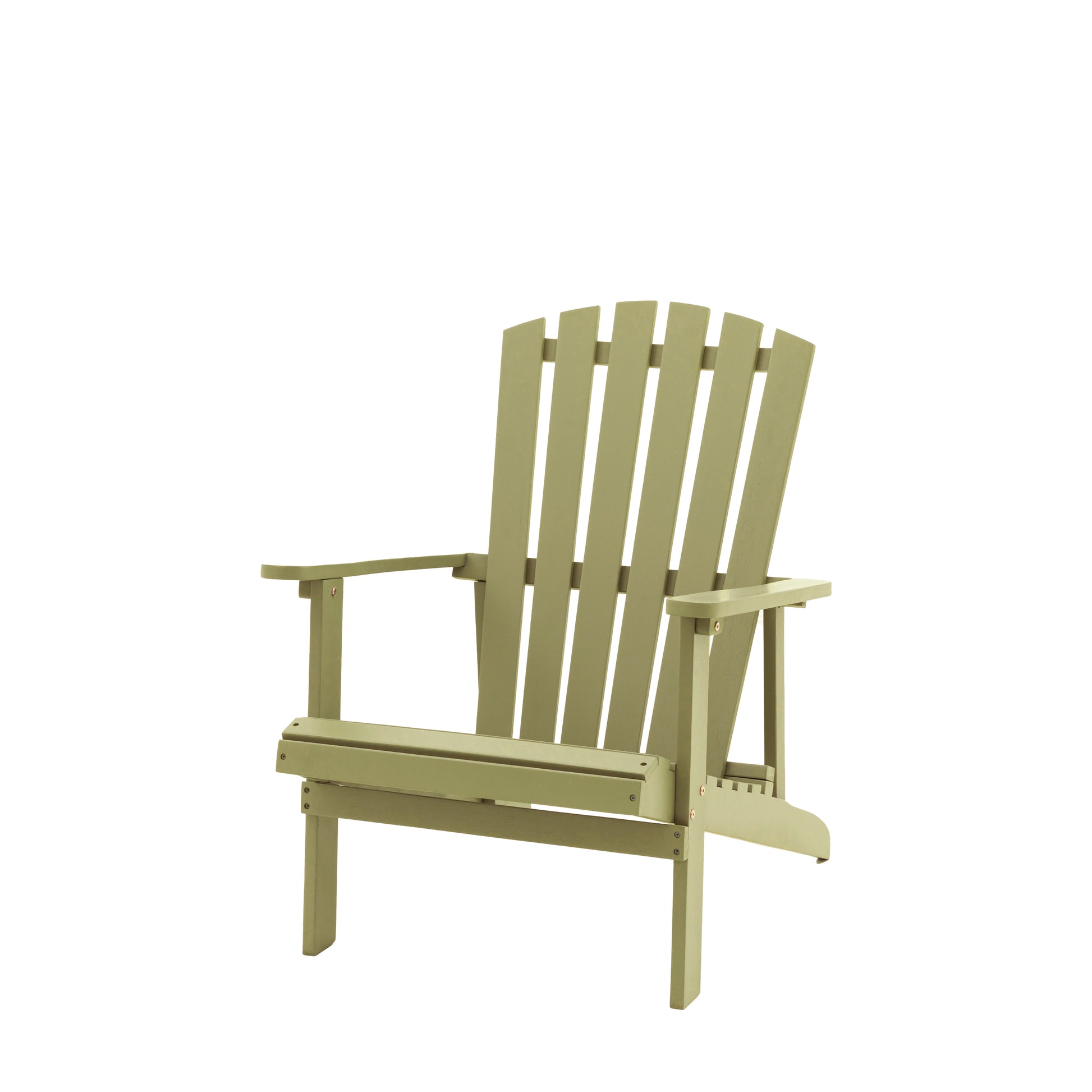 Gallery Garden Siena Lounge Chair in Wasabi is a classic Adirondack style chair with slatted seat and backrest and generously proportioned armrests 