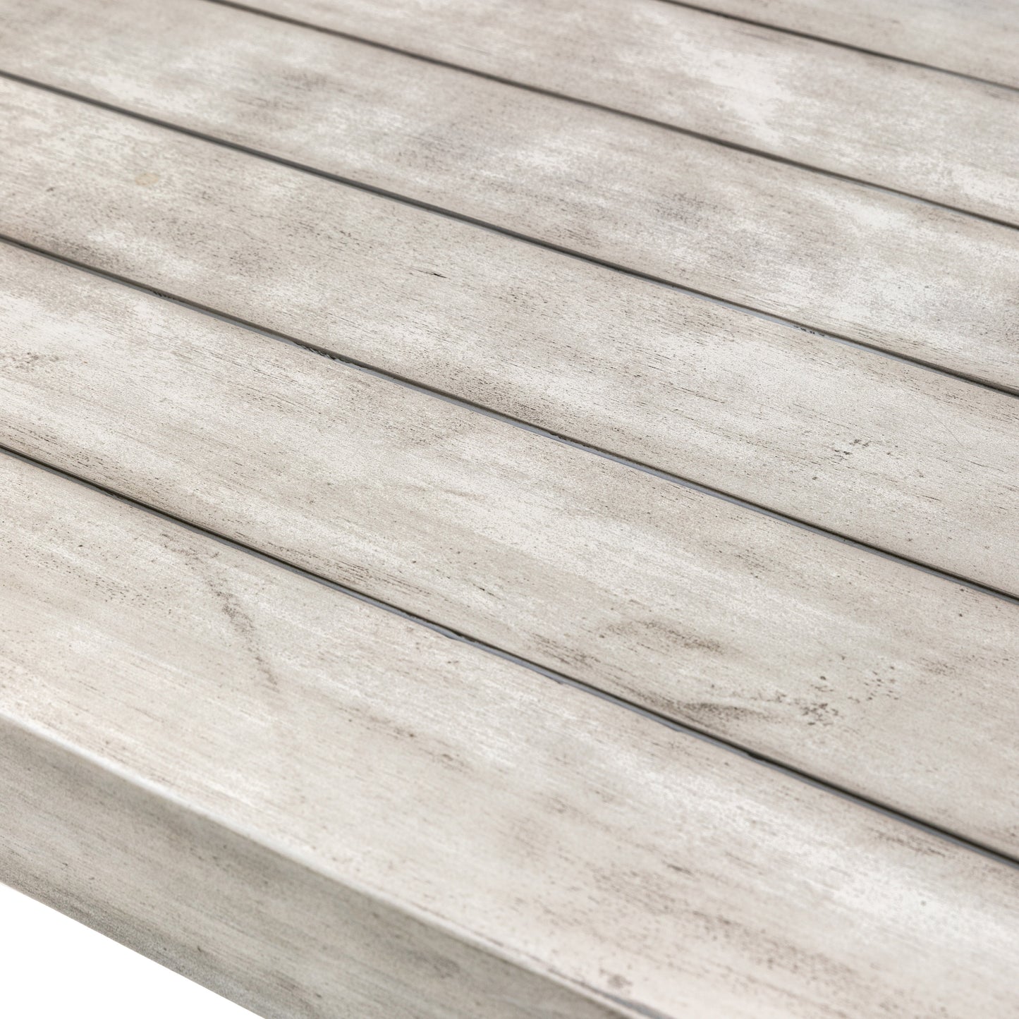 Gallery Garden Taranto 8 Seater Dining Table constructed from grey acacia wood with a slatted table top