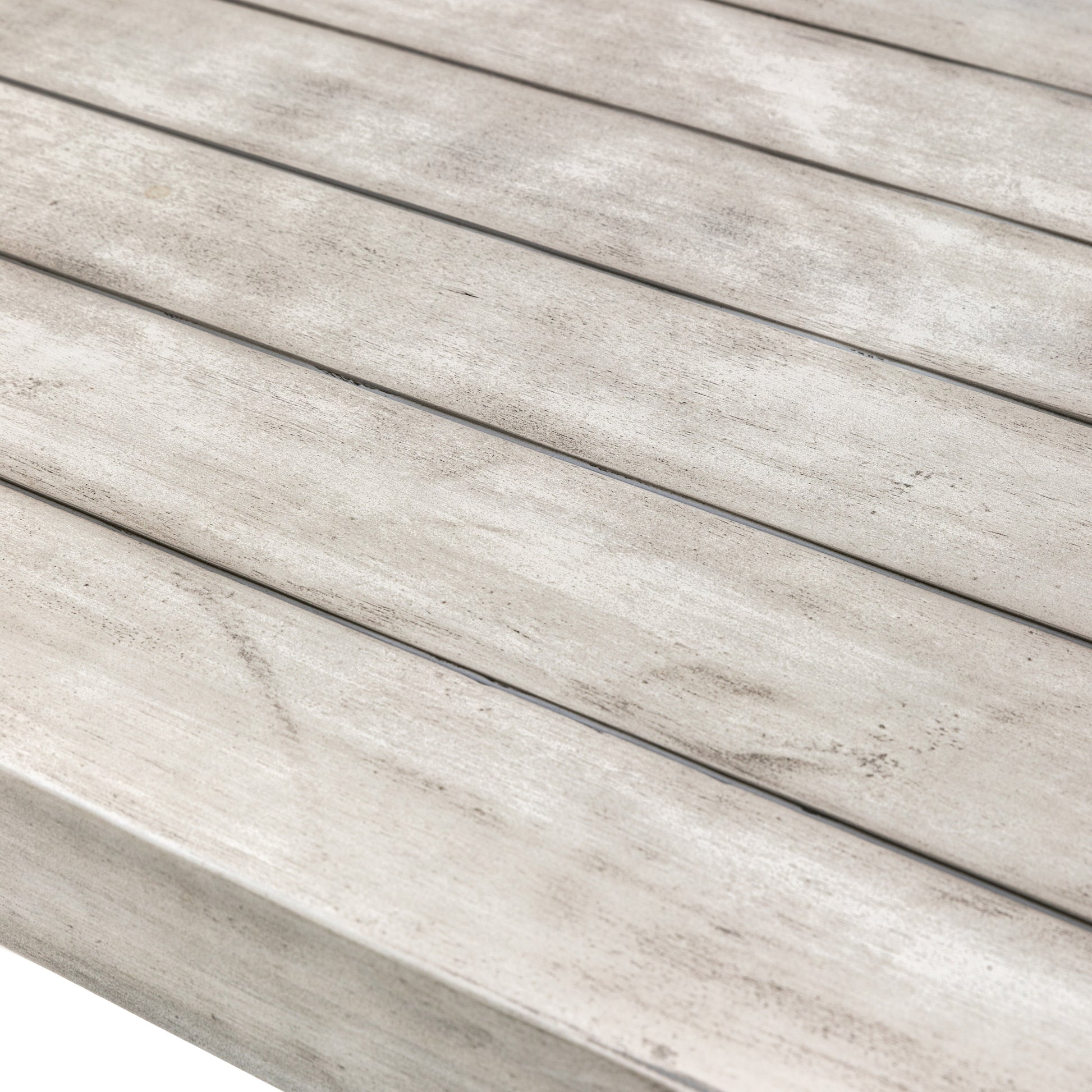 Gallery Garden Taranto 8 Seater Dining Table constructed from grey acacia wood with a slatted table top