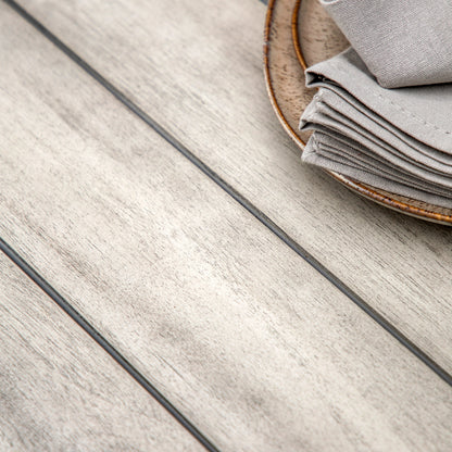 Gallery Garden Taranto 8 Seater Dining Table features a slatted table top in grey acacia wood
