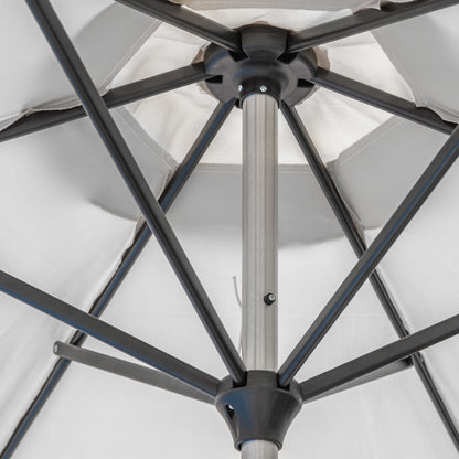 Gallery Garden Vazzano 2.7m Parasol in Cream fabric with an aluminium frame