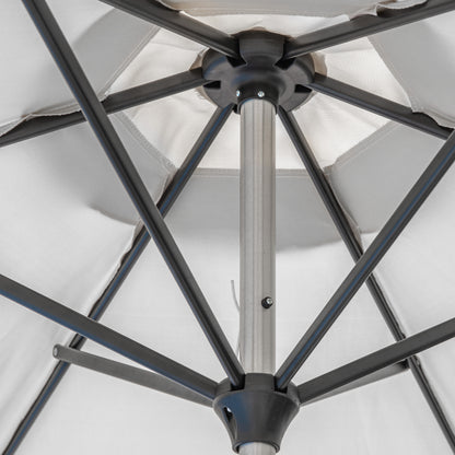 Gallery Garden Vazzano 2.7m Parasol in Grey fabric with a durable aluminium frame 