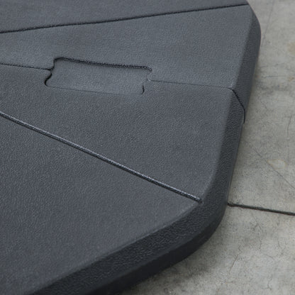 Gallery Garden Vazzano Cantilever Parasol Base has a black octagonal shape and when filled with sand and water can help secure the parasol upright