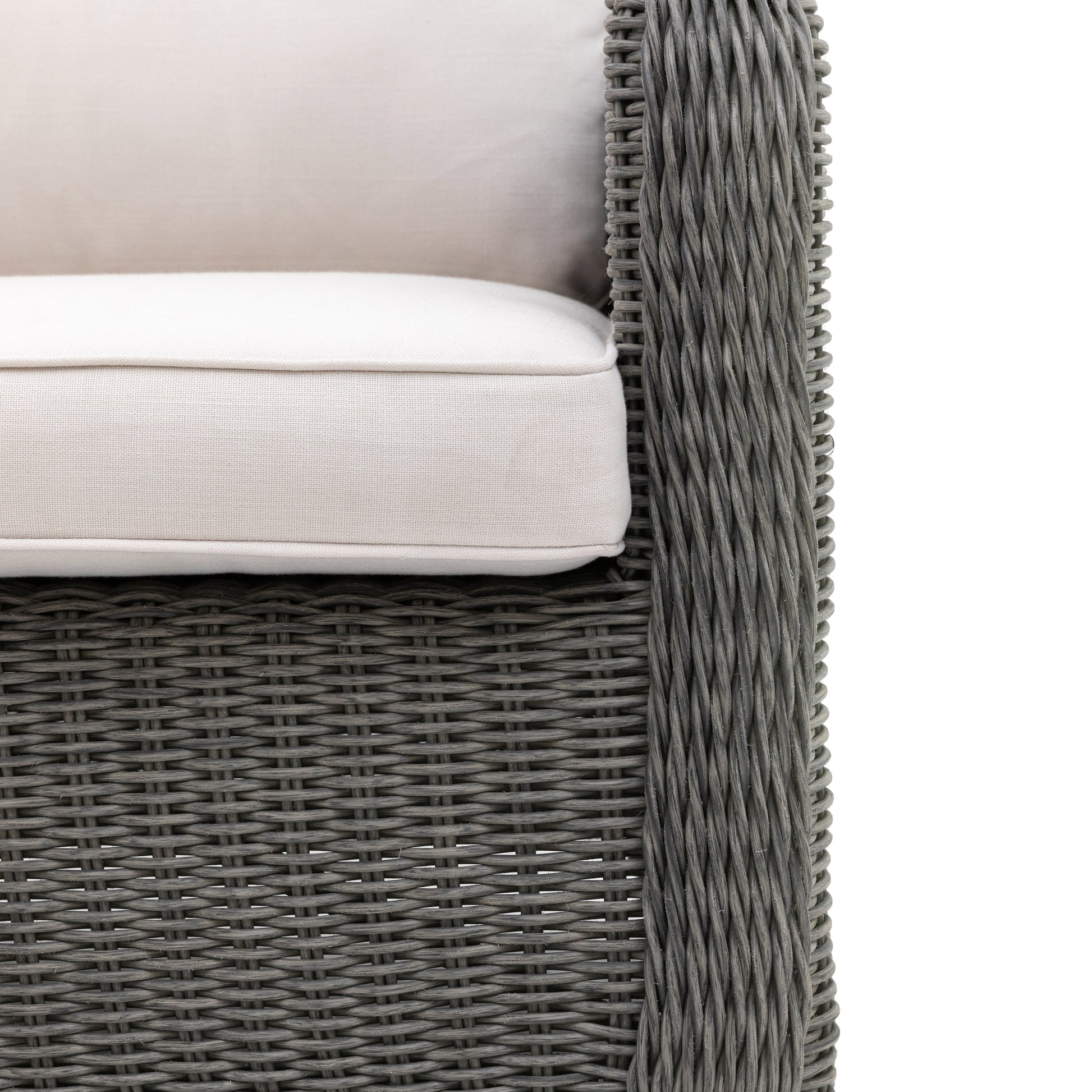 Gallery Garden Windsor Corner Lounge Set is constructed from grey toned PE wicker and features natural coloured padded seat and back rest cushions