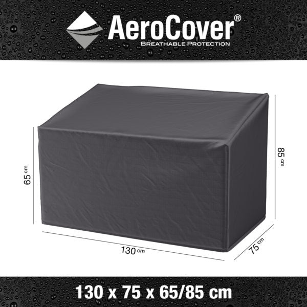 Garden Bench Aerocover 130cm x 75cm x 85cm breathable water resistant furniture cover made from durable ripstop polyester with drawstring stoppers for a secure custom fit
