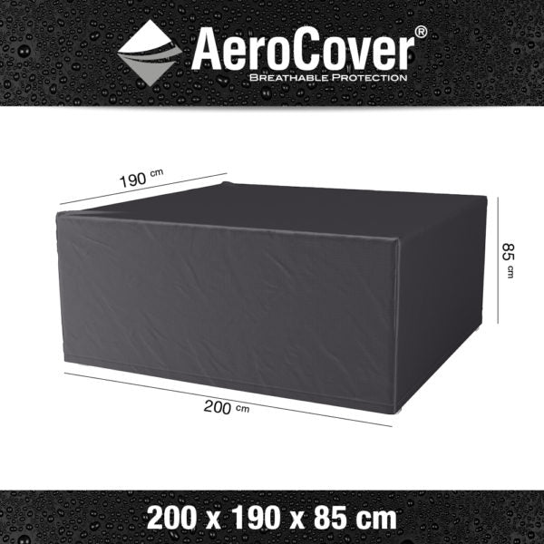Garden Set Aerocover Furniture Cover measures 200cm x 190cm x 85cm and is made using breathable and water-resistant ripstop polyester