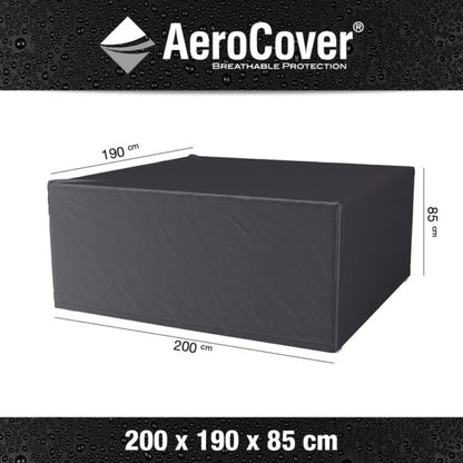 Garden Set Aerocover Furniture Cover measures 200cm x 190cm x 85cm and is made using breathable and water-resistant ripstop polyester